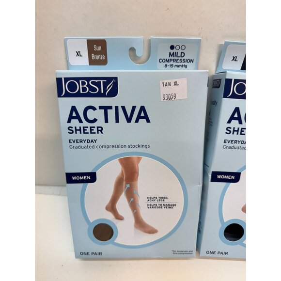 2 Activa Womans Compression Stockings XL  New  Boxed - Picture 2 of 5